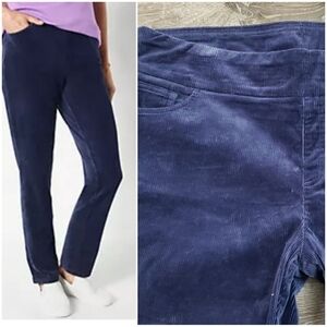 NWOT Denim & Co Thick Wale Corduroy Straight Leg Pullon Pants Sz 20W
